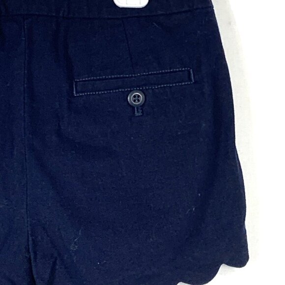 Crewcuts Girls Shorts Navy Blue Linen Blend Size 12 Pockets Scalloped Hem - Picture 5 of 8